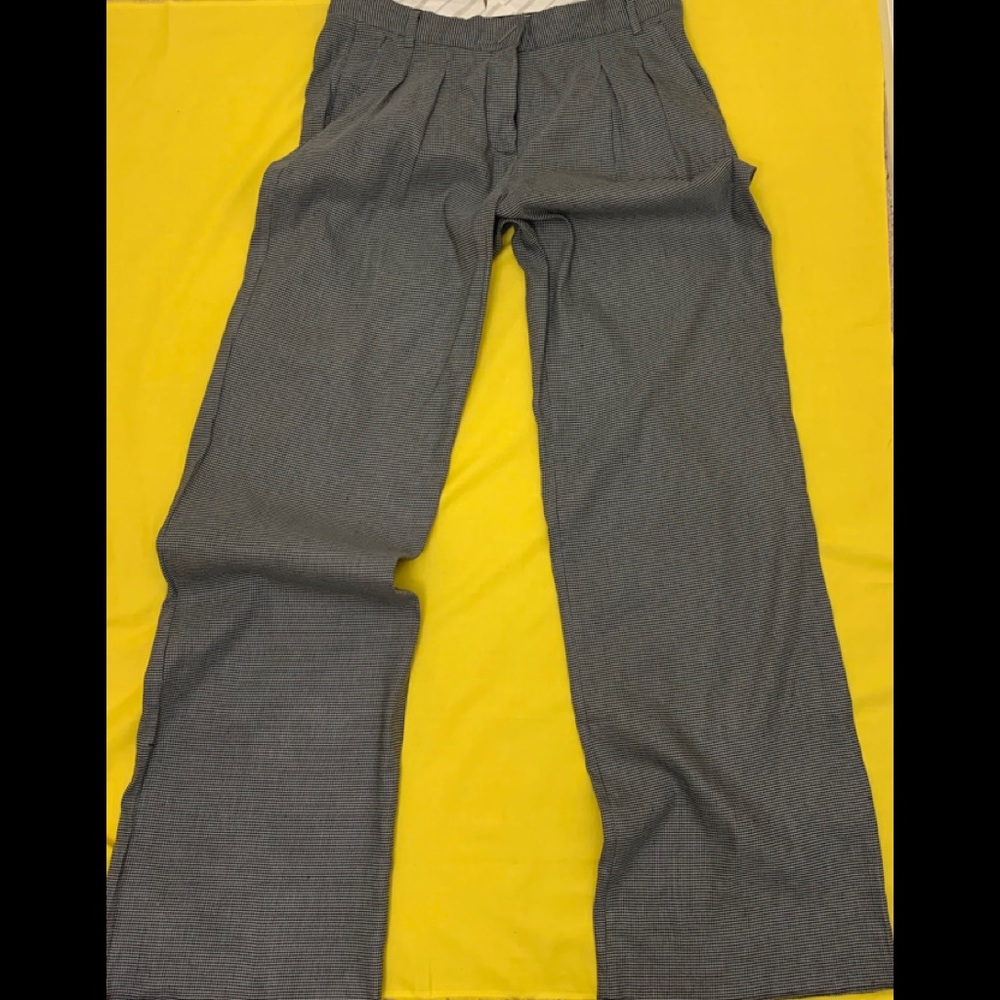 Snazzy Wide Leg Houndstooth Trousers